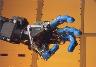 Robot hand with touch sensors
