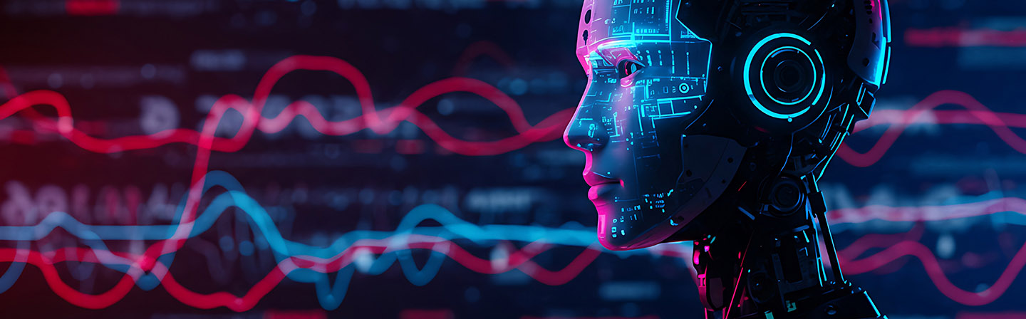 Illustration of a bionic head